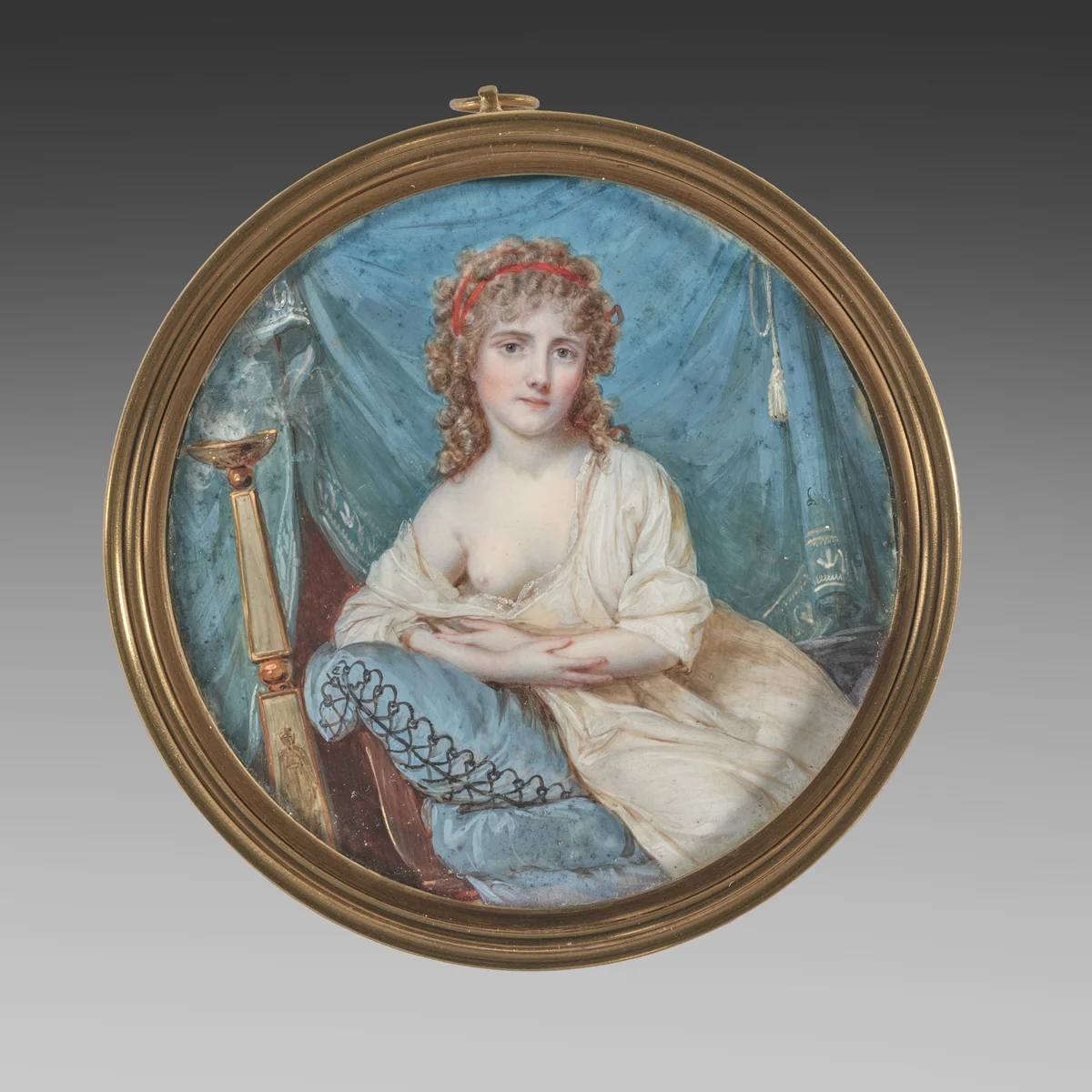 Portrait of a Woman Reclining on a Sofa by Jean-Antoine Laurent, painting, 1790-1809