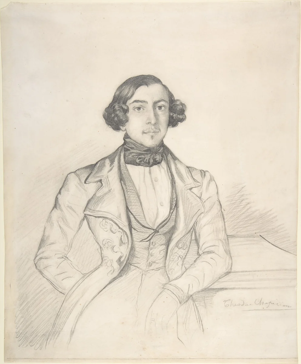 Count Philibert-Oscar de Ranchicourt by Théodore Chassériau, drawing, 1831-1841