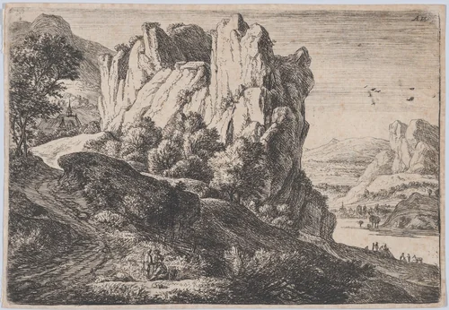 The Barren Rock by Anthonie Waterloo, print, 1620-1690