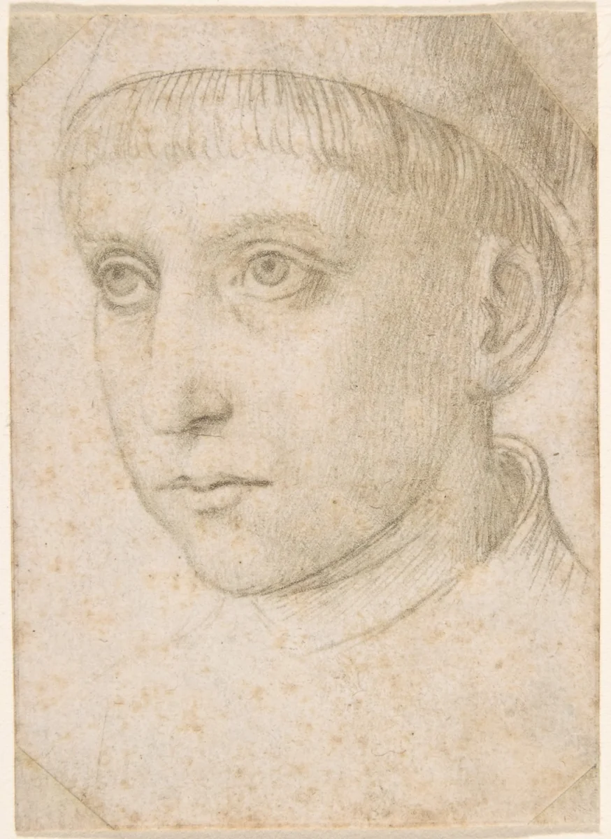 Head of a Boy by Master of the Legend of Saint Ursula, drawing, 1470-1495