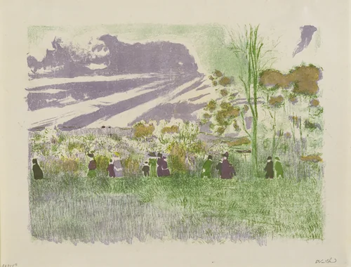 Through the Fields (A Travers champs) from Landscapes and Interiors (Paysages et intérieurs) by Édouard Vuillard, print, 1899