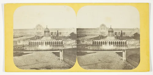 Crystal Palce: General View of the Palace, Cascades and Lower Fountains by Artist Unknown, photograph, 1850-1899
