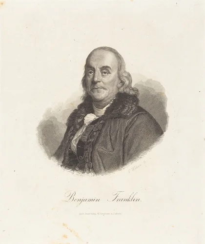 Benjamin Franklin by Franz Weber, print, 1760-1818