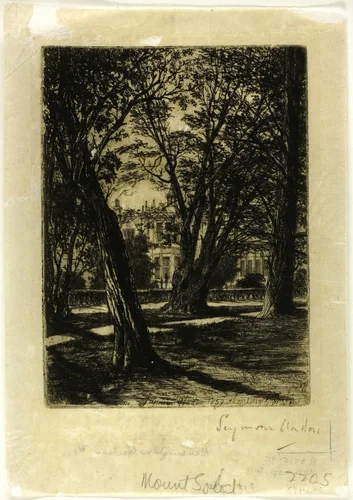 Kensington Gardens, No. I (small plate) by Francis Seymour-Haden, print, 1859