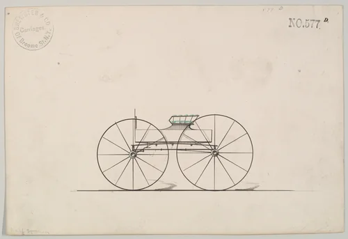 Wagon #577d by Brewster & Co., drawing, 1860-1870