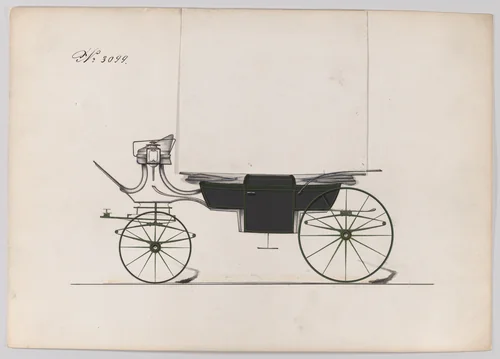 Design for Landau, No. 3099 by Brewster & Co., drawing, 1875