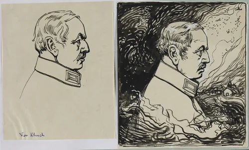 Von Kluck by Auguste Louis Lepère, drawing, 1914