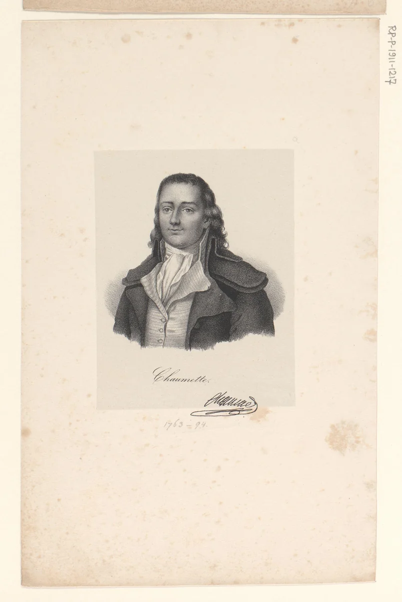 Portret van Pierre-Gaspard Chaumette by anonymous, print, 1818-1842