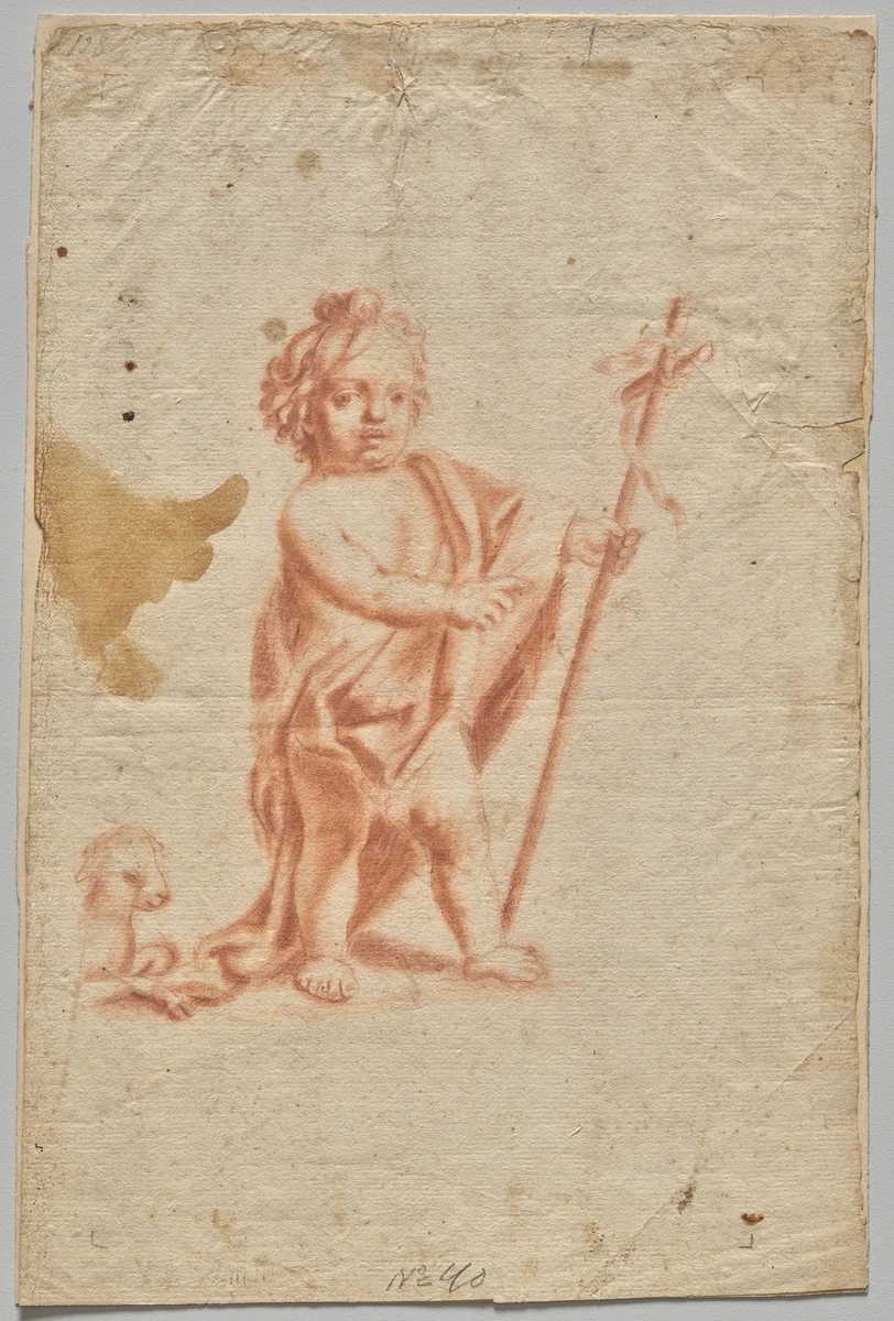 The Infant St. John the Baptist by Godfrey Kneller, drawing, 1646-1723