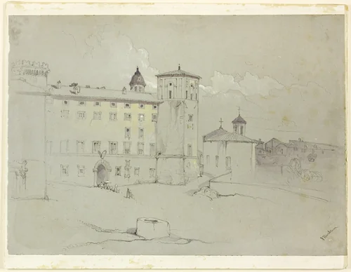Viterbo by John Ruskin, drawing, 1840-1849