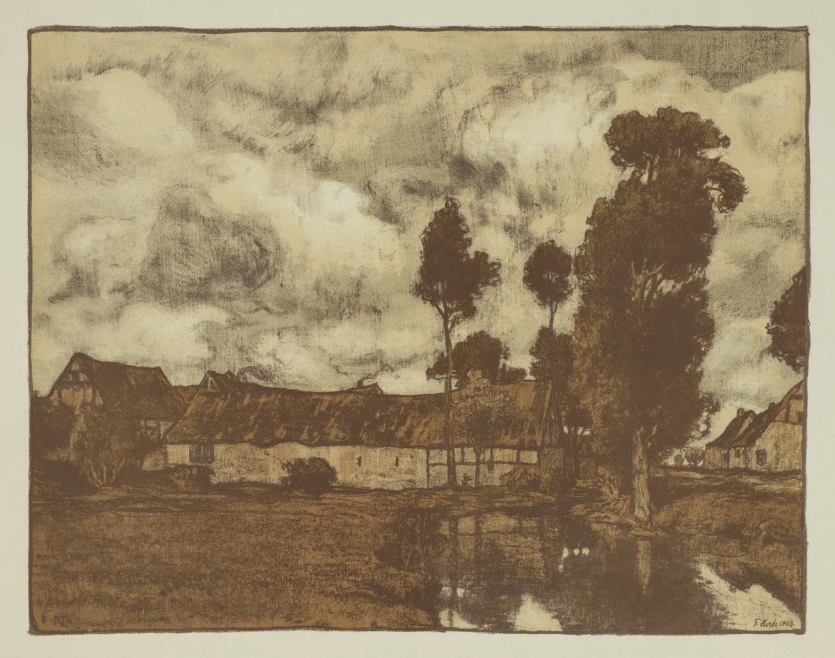 Eifeldorf by Franz Xaver Hoch, print, 1903