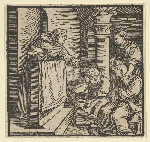 Brother Cipolla in the Parish of Certaldo, from The Decameron by Hans Schäufelein, print, 1534