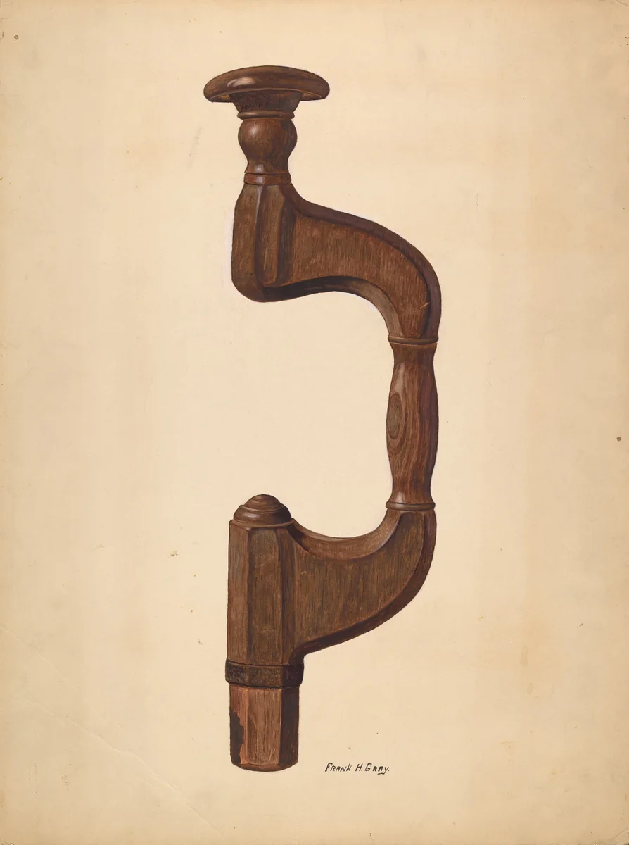 Carpenter's Brace by Frank Gray, index of american design, 1937