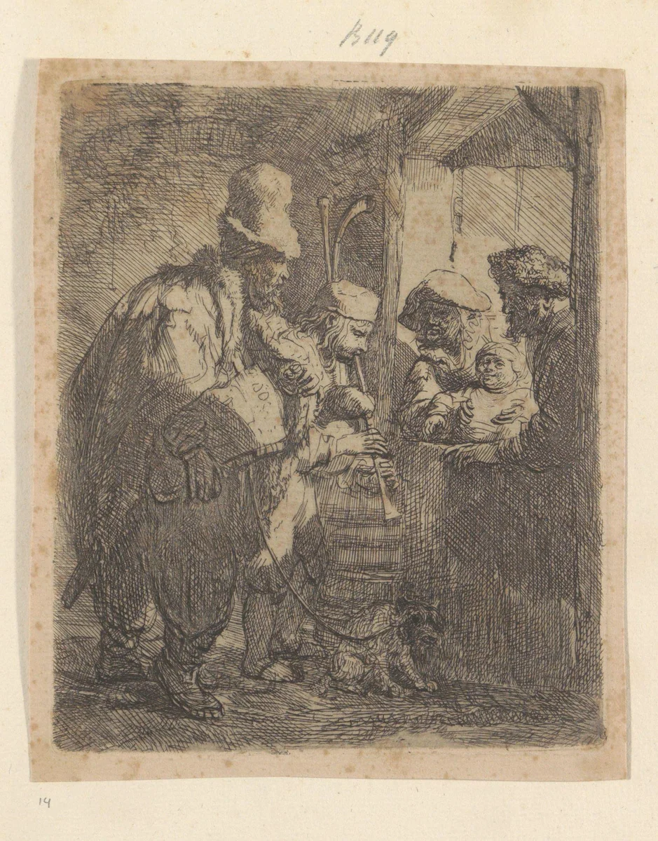 Straatmuzikanten by Rembrandt van Rijn, book, 1632-1637