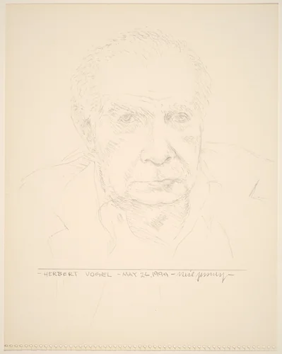 Herbert Vogel by Neil Jenney, drawing, 1999