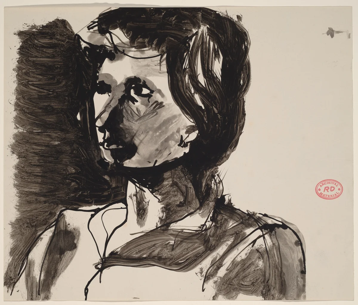 Untitled [portrait] by Richard Diebenkorn, drawing, 1955-1967