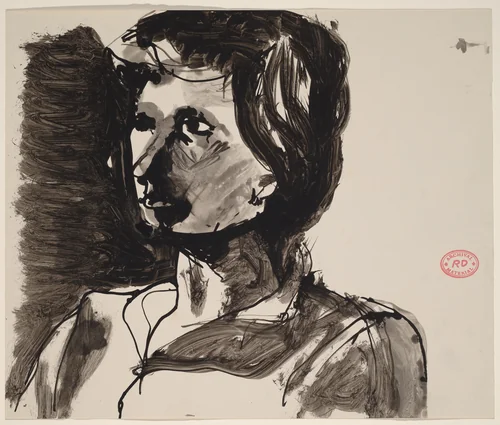 Untitled [portrait] by Richard Diebenkorn, drawing, 1955-1967