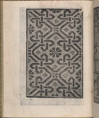 Ornamento delle belle & virtuose donne, page 17 (verso) by Matteo Pagano, book, 1554