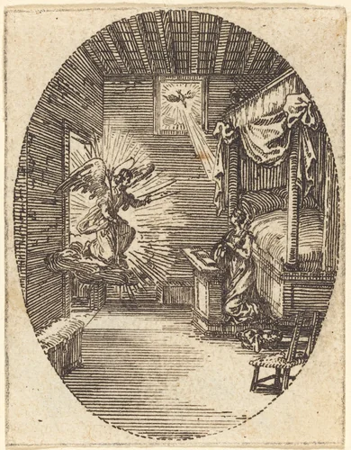 The Annunciation by Jacques Callot, print, 1592-1635