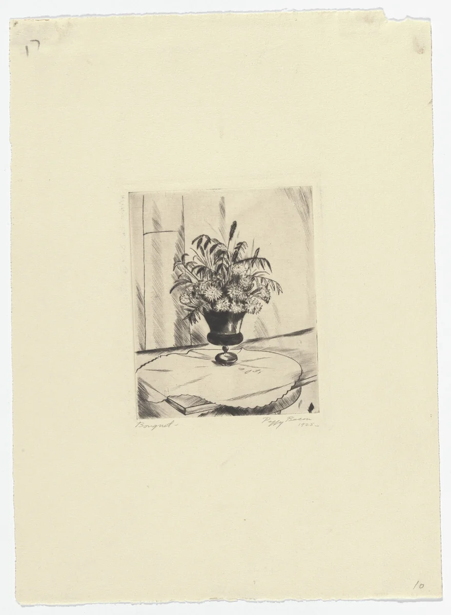 Bouquet by Peggy Bacon, print, 1925