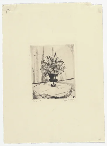 Bouquet by Peggy Bacon, print, 1925
