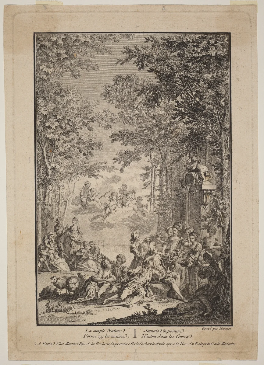 La simple Nature by François Nicolas Martinet, print, 1731-1811
