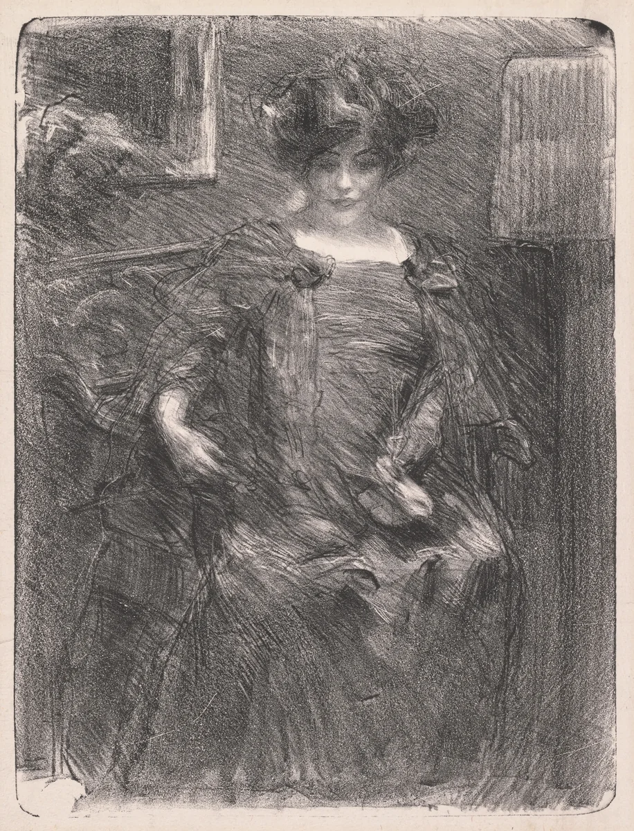 Untitled (Woman) by Albert de Belleroche, print, 1903-1913