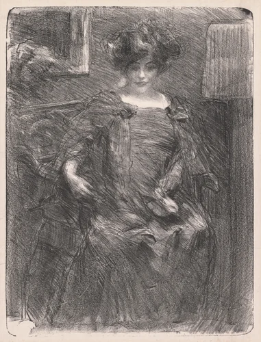 Untitled (Woman) by Albert de Belleroche, print, 1903-1913