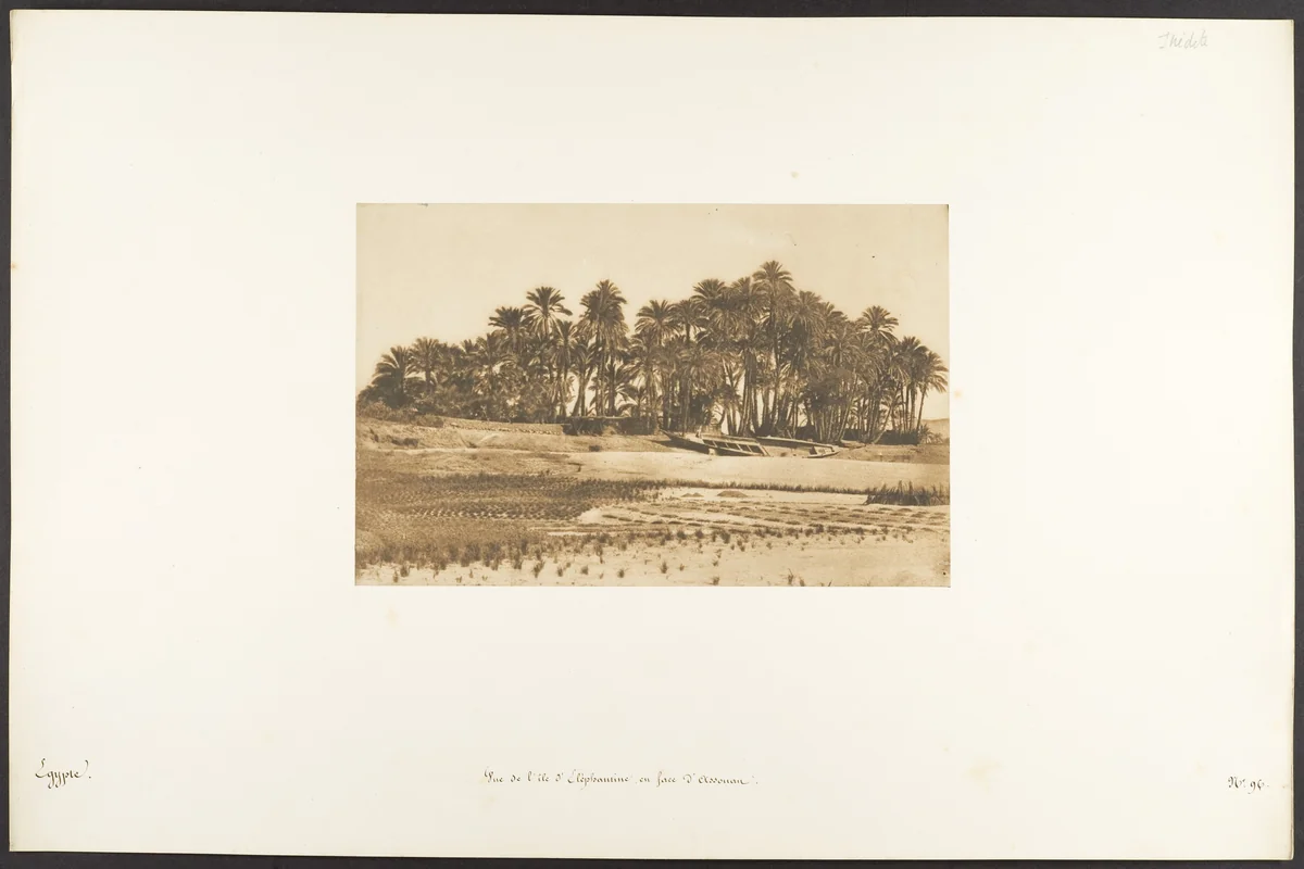 Vue de l'île d'Eléphantine, en face d'Assouan by Maxime Du Camp, photograph, 1850