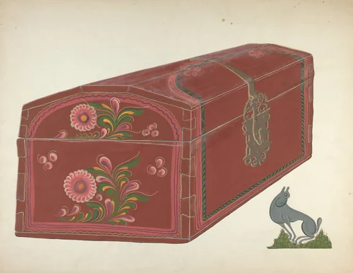 Painted Chest by Chester Faris, index of american design, 1935-1942