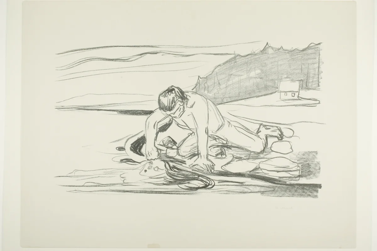 Omega's Death by Edvard Munch, print, 1908-1909
