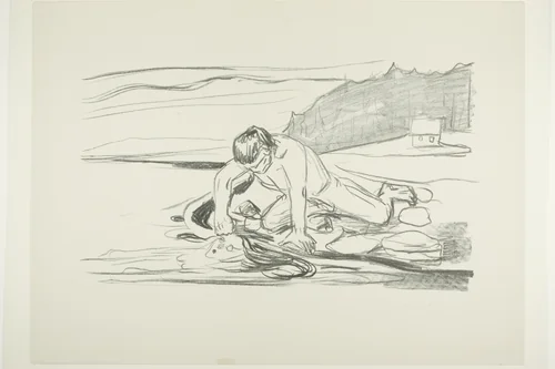 Omega's Death by Edvard Munch, print, 1908-1909