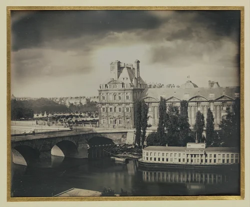 [The Pavillon de Flore and the Tuileries Gardens] by Marie-Charles-Isidore Choiselat, photograph, 1849