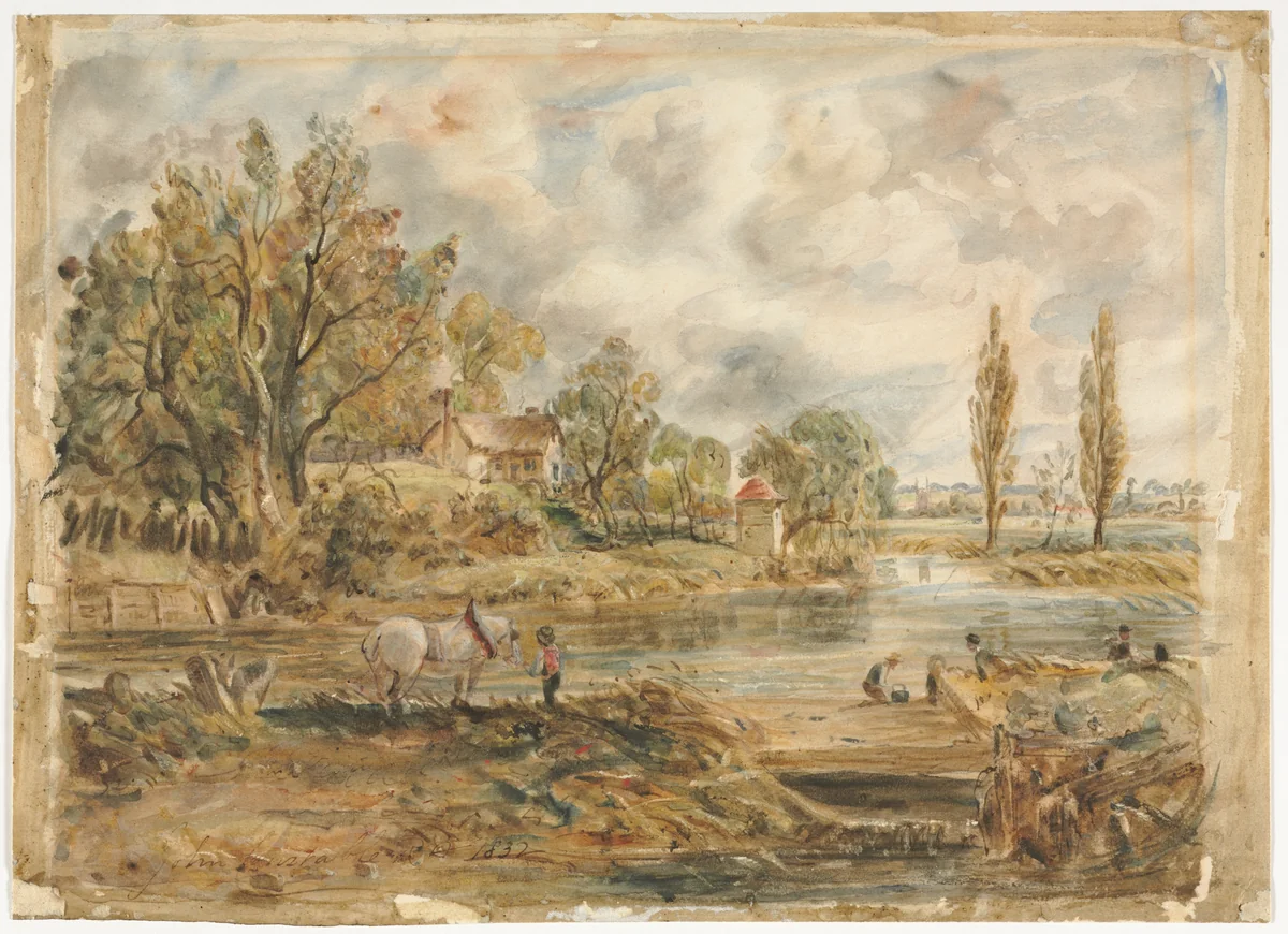 The White Horse by John Constable, drawing