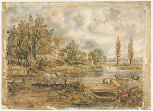 The White Horse by John Constable, drawing
