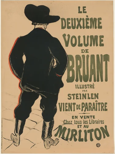 The Second Volume by Bruant by Henri de Toulouse-Lautrec, print, 1893