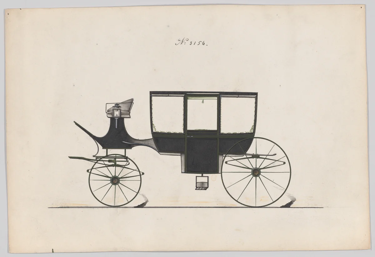 Coach #3156 by Brewster & Co., drawing, 1875