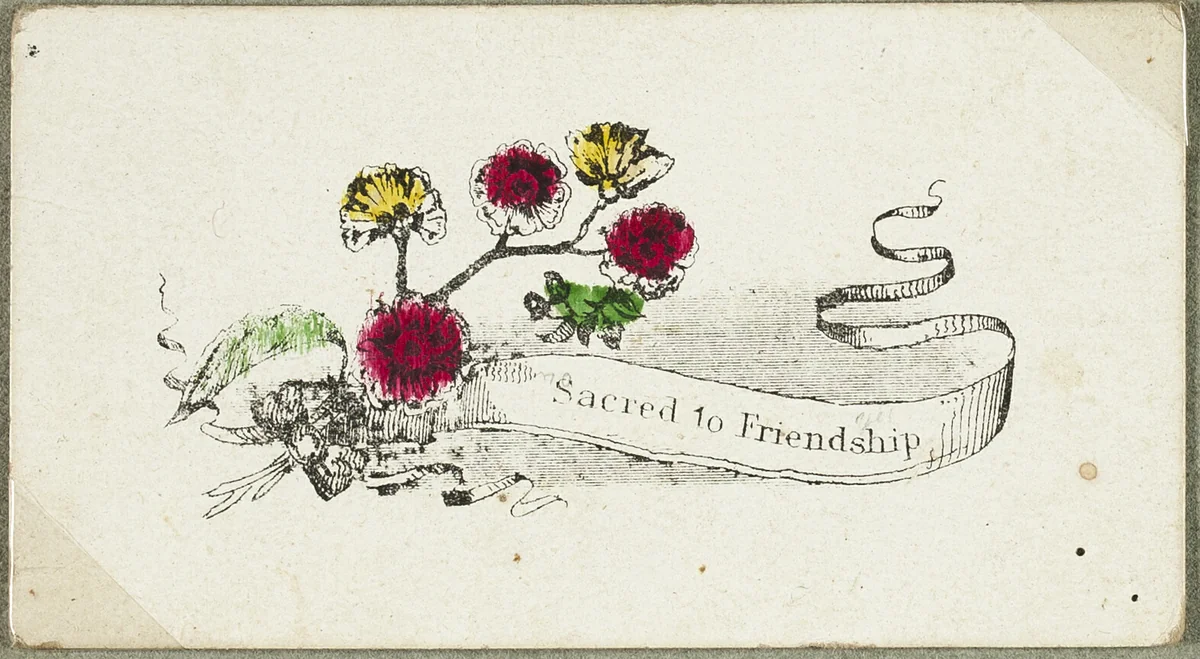 Sacred to Friendship (valentine) by Unknown Artist, other, 1825-1835