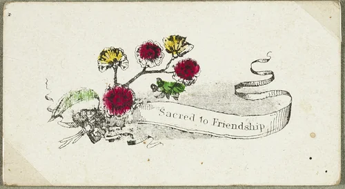 Sacred to Friendship (valentine) by Unknown Artist, other, 1825-1835
