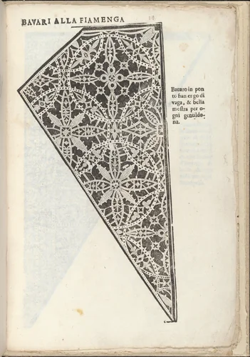 Ornamento nobile...Fatta da Lucretia Romana (Libro V of the Corona), page 10 (recto) by Cesare Vecellio, book, 1620