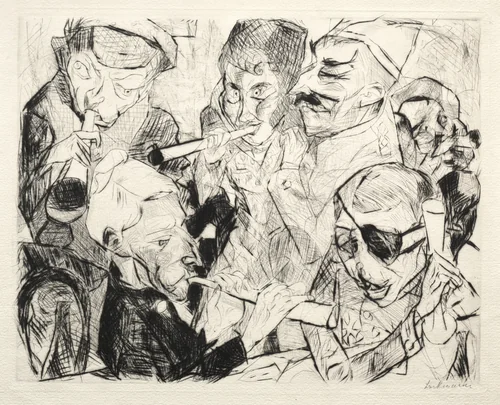 Happy New Year 1917 by Max Beckmann, print, 1917