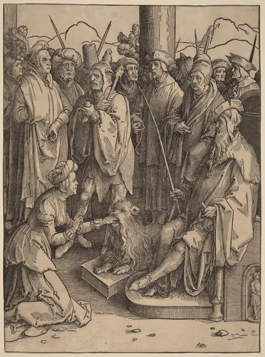 The Mouth of Truth by Lucas van Leyden, print, 1512