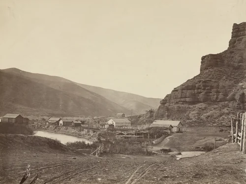 Pulpit Rock in Foreground by Andrew Joseph Russell, photograph, 1868