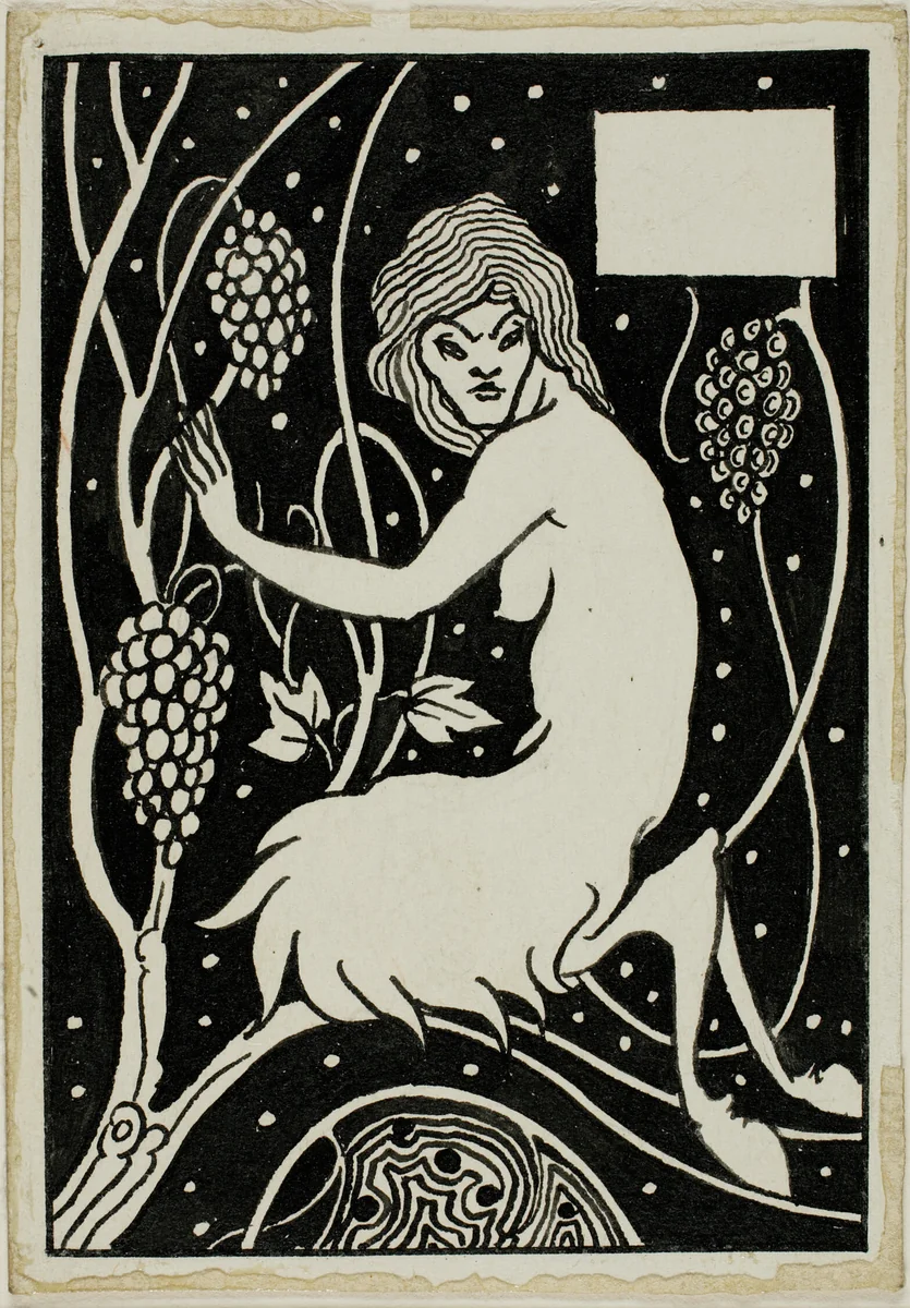 Decorative Study: Satyr by Aubrey Vincent Beardsley, drawing, 1892-1898