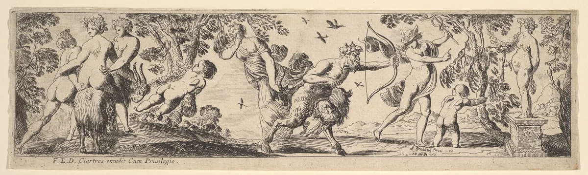 Bacchanal by Pierre Brebiette, print, 1615-1642