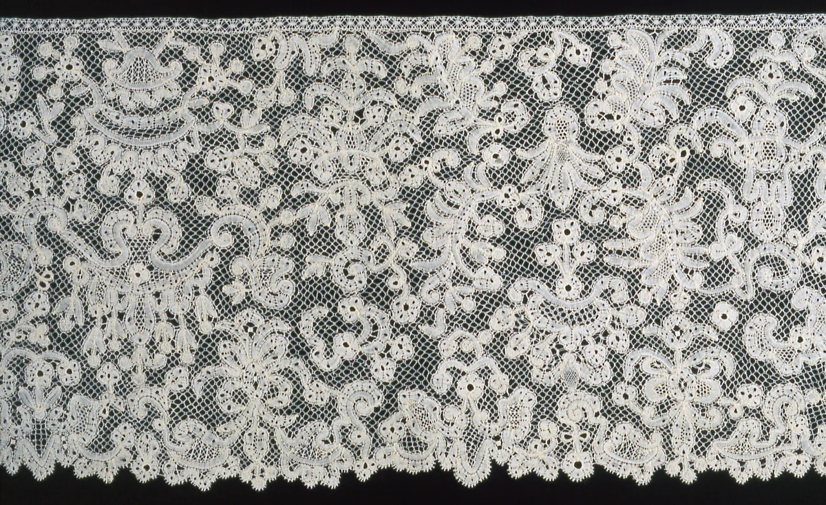 Border (Fragment) by Belgium, Flanders, textile, 1701-1725
