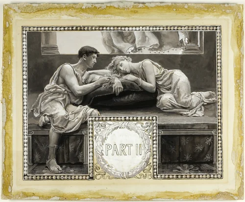 They Were Enthroned, in the Eventide, Upon a Couch - Head-Piece, Part II by Will Hicock Low, drawing, 1885