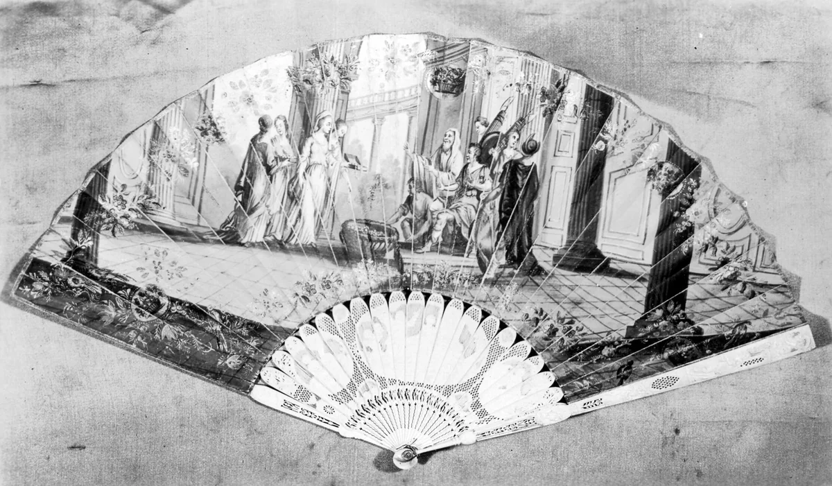 Fan by France, textile, 1701-1800