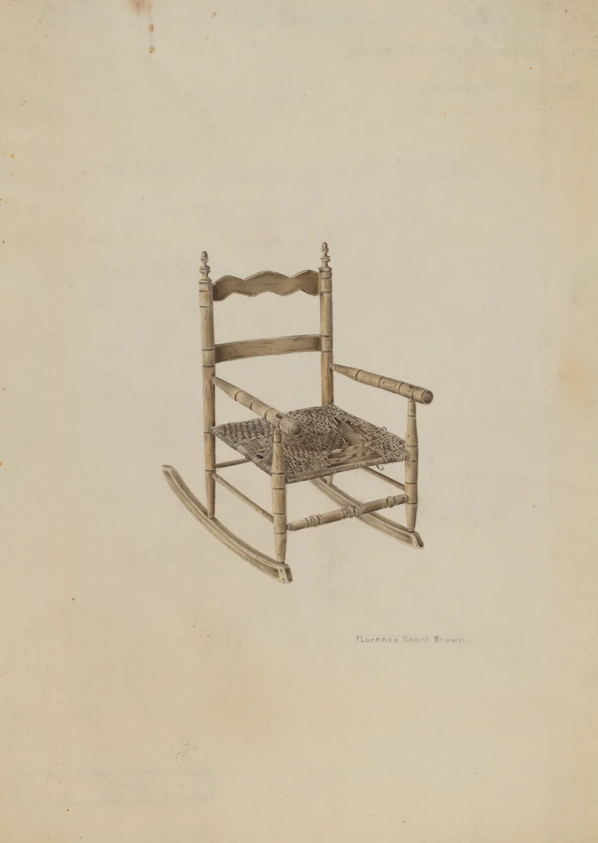 Child's Rocking Chair by Florence Grant Brown, index of american design, 1939
