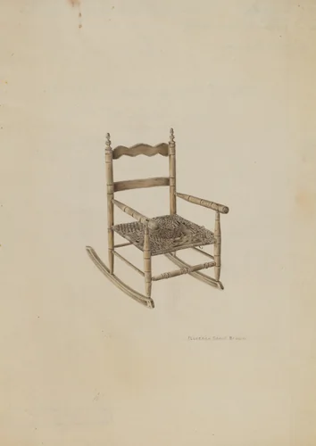 Child's Rocking Chair by Florence Grant Brown, index of american design, 1939